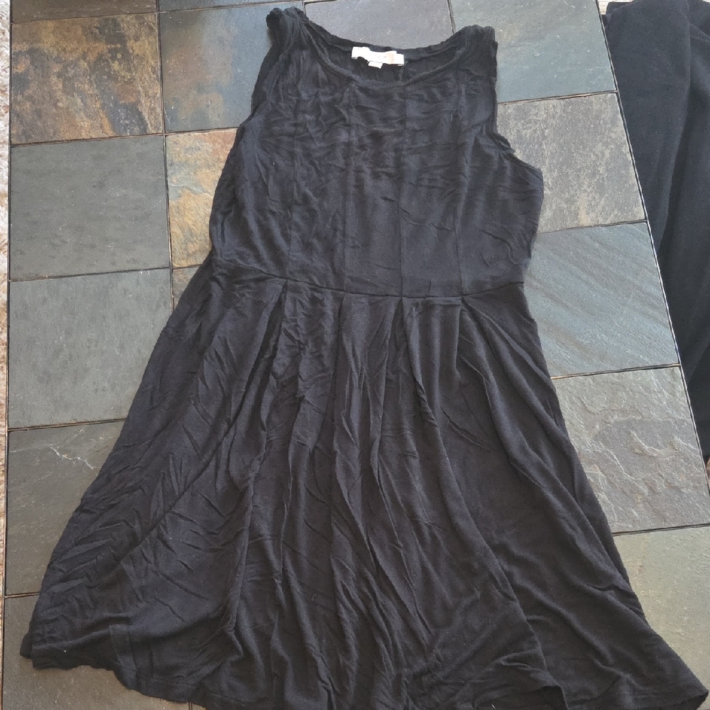 LOFT Elegant Black Sleeveless Mini Dress